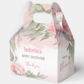 Baby in Bloom Pink Girl Dusche große Gabel Geschenkschachtel (Vorderseite)