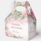 Baby in Bloom Pink Girl Dusche große Gabel Geschenkschachtel (Rückseite)