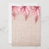 Baby in Bloom Pink Linen Florals Baby Dusche Einladung (Rückseite)