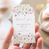 Baby in Bloom Pink Pastel Wildblume Kinderdusche Geschenkanhänger