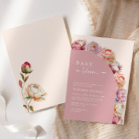 Baby in Bloom Pink Peony Arch Baby Dusche
