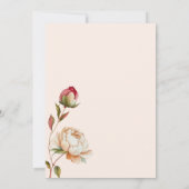 Baby in Bloom Pink Peony Arch Baby Dusche Einladung (Rückseite)