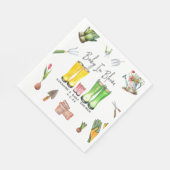 Baby in Bloom Pink Rain Boots Garden Baby Dusche Serviette (Ecke)