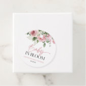 Baby in Bloom Pink Rose Blumenblütendusche Geschenkanhänger (Beispiel)