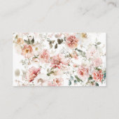 Baby in Bloom Pink Roses Floral Girl Babydusche Begleitkarte (Rückseite)