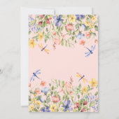 Baby in Bloom Pink Wildblume Kinderdusche Einladung (Rückseite)