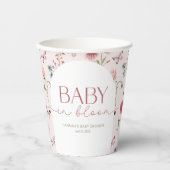 Baby in Bloom Pink Wildblume Kinderdusche Pappbecher (Vorderseite)