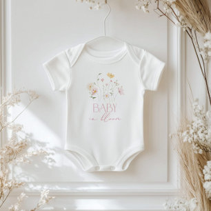 Baby in Bloom Pink Wildblumen blühend Strampler