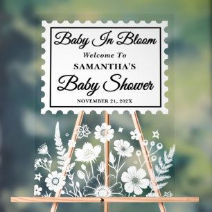 Baby in Bloom Postage Briefmarke Kinderdusche Will Acrylschild