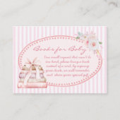 Baby in bloom preppy baby shower book request begleitkarte (Vorderseite)