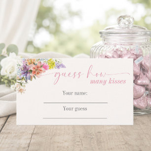 Baby in Bloom - Rate-mal-wie-viele-Küsse-Spielkart Begleitkarte