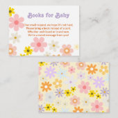 Baby in Bloom Retro Babydusche buchen Begleitkarte (Vorne/Hinten)