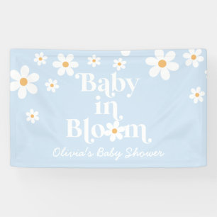 Baby in Bloom! Retro Daisy Boho Babydusche Banner