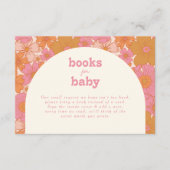 Baby in Bloom Retro Groovy Pink | Boho Begleitkarte (Vorderseite)