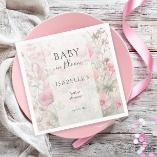 Baby in Bloom Romantische Wildblumen Blumen Serviette