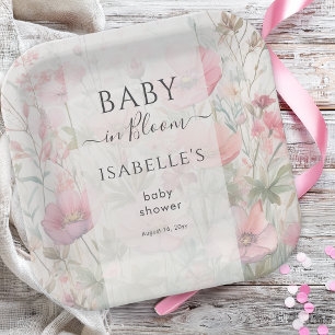 Baby in Bloom Romantische Wildblumen Floral Pappteller