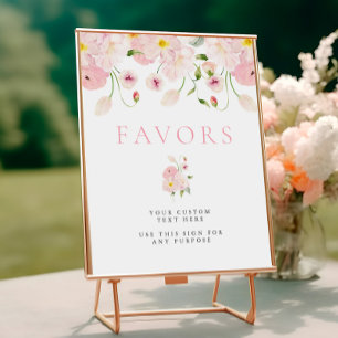Baby In Bloom Rosa Babyparty-Tischschild Poster