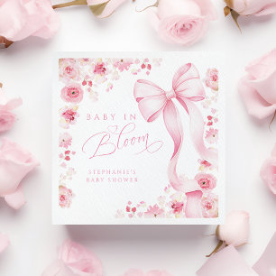 Baby in Bloom rosa Blumen Servietten