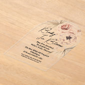 Baby in Bloom rosa Blumenmädchen Kinderdusche Acryleinladungen (Ablage )