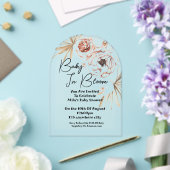 Baby in Bloom rosa Blumenmädchen Kinderdusche Acryleinladungen (Insitu (Hochzeit))