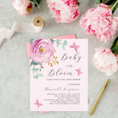 Baby in Bloom rosa Rosa Schmetterling Baby Dusche