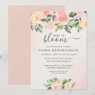 Baby in Bloom Rosa und Pfirsichfarbene Blumen Ba