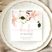Baby in Bloom rosa, weiße Blumenlilien Serviette