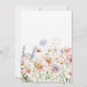 Baby in Bloom rosa Wildblume Girl Baby Dusche Einladung (Rückseite)