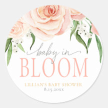 Baby in Bloom Rosafarbenes Rosen-Blumen-Baby-Taufp