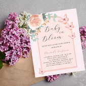 Baby in Bloom Rose Schmetterling Bogen Baby Dusche