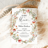Baby in Bloom Rustic Boho Wildblume Babydusche Einladung