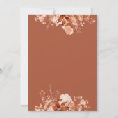 Baby in Bloom Rustic Floral Fall Baby Dusche Einladung (Rückseite)