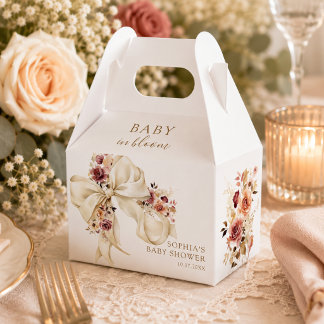 Baby in Bloom Schleifen Blumen Baby Shower Geschenkschachtel