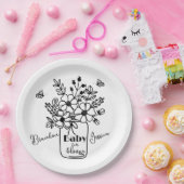 BABY IN BLOOM SCHWARZ & WEISS BABYSHOWER  PAPPTELLER (Party)