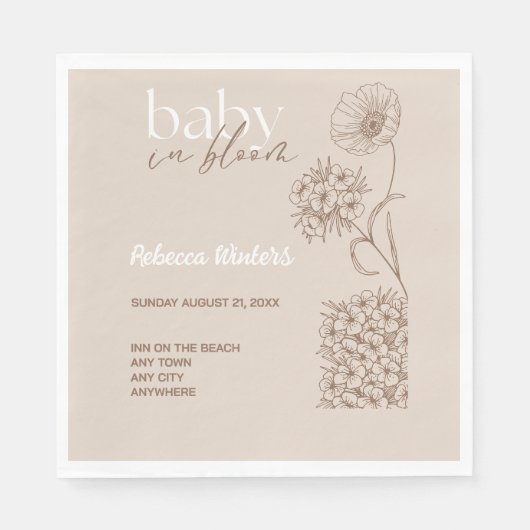 Baby in Bloom Serviette (Vorderseite)