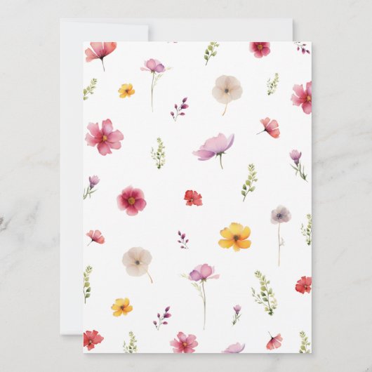 Baby in Bloom Shower Kinderzimmer Rhyme Game Card Einladung (Rückseite)