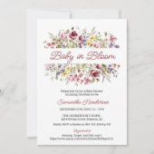 Baby in Bloom Shower Wildblume Einladung (Vorderseite)