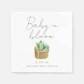 Baby in Bloom Simple Succulent Baby Dusche Serviette (Vorderseite)