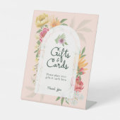 Baby in Bloom Sommer Blumengarten Geschenke & Kart Sockelschild (Vorderseite)