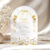 Baby in Bloom Sommergelbe Wildblume Babydusche Einladung