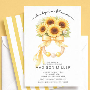 Baby in Bloom Sonnenblume Babyparty-Einladung Einladung