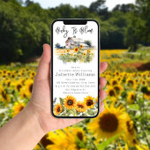 Baby in Bloom Sonnenblume Stall Rustic Baby Dusche Einladung