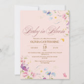 Baby in Bloom Spring Baby Dusche Einladung (Vorderseite)
