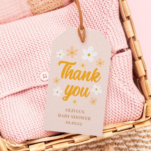 Baby in Bloom Spring Baby Dusche Gefallen Geschenkanhänger