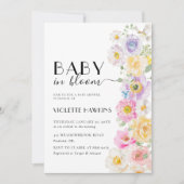 Baby in Bloom Spring Blossom Floral Baby Dusche Einladung (Vorderseite)