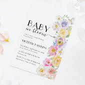 Baby in Bloom Spring Blossom Floral Baby Dusche Einladung