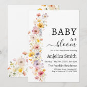 Baby in Bloom Spring Blumendusche Einladung (Vorne/Hinten)