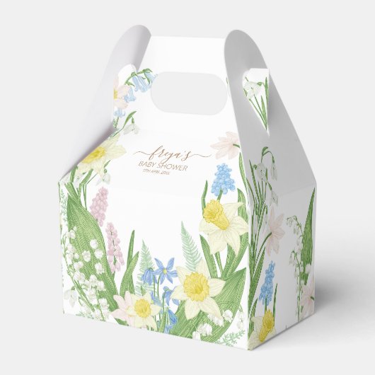 Baby in Bloom Spring Easter Baby Dusche Geschenkschachtel (Vorderseite)