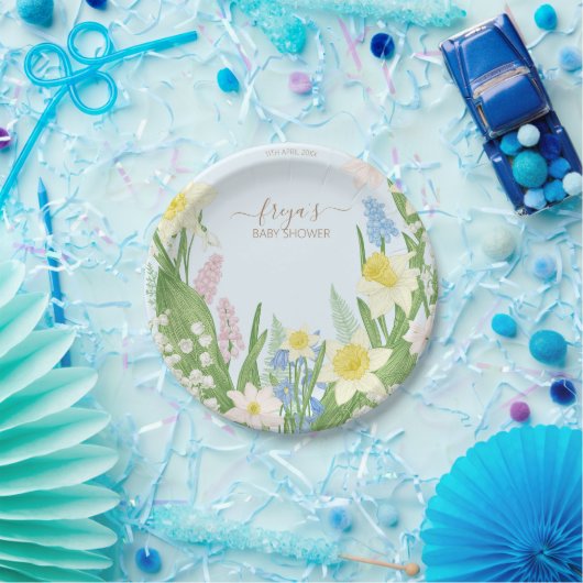Baby in Bloom Spring Easter Baby Dusche Pappteller (Party)