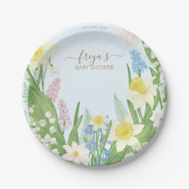 Baby in Bloom Spring Easter Baby Dusche Pappteller